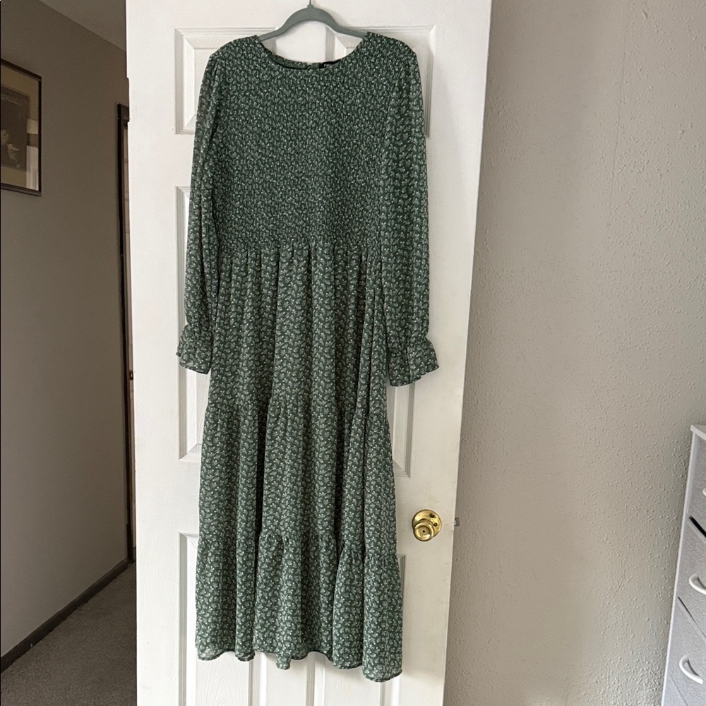 Amazon Green Long Sleeve Dress